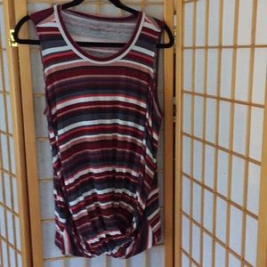 Loft outlet sleeveless front twist detail